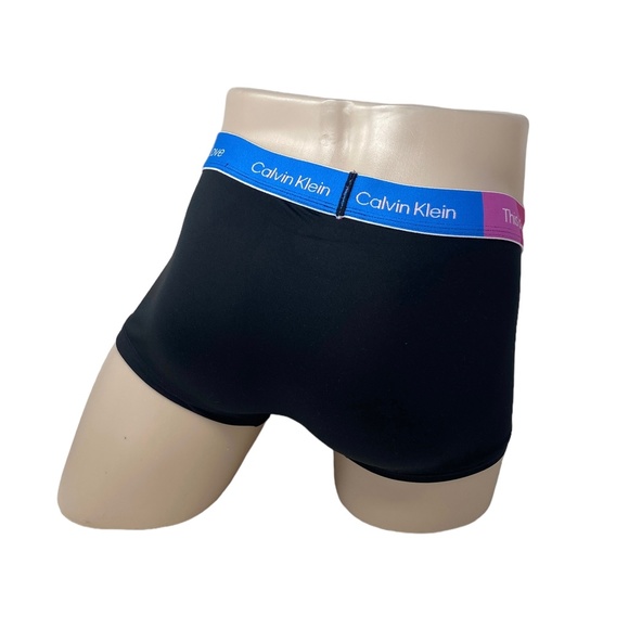 Calvin Klein Low Rise Trunk Microfibre Black Men's Underwear Pride NB3513002 - Picture 4 of 6
